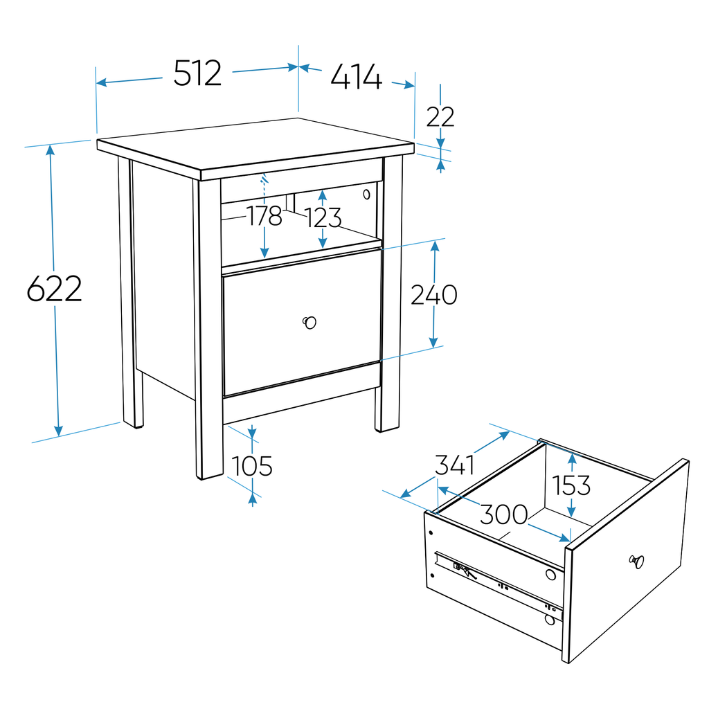 SAGA საძინებლის ტუმბო
