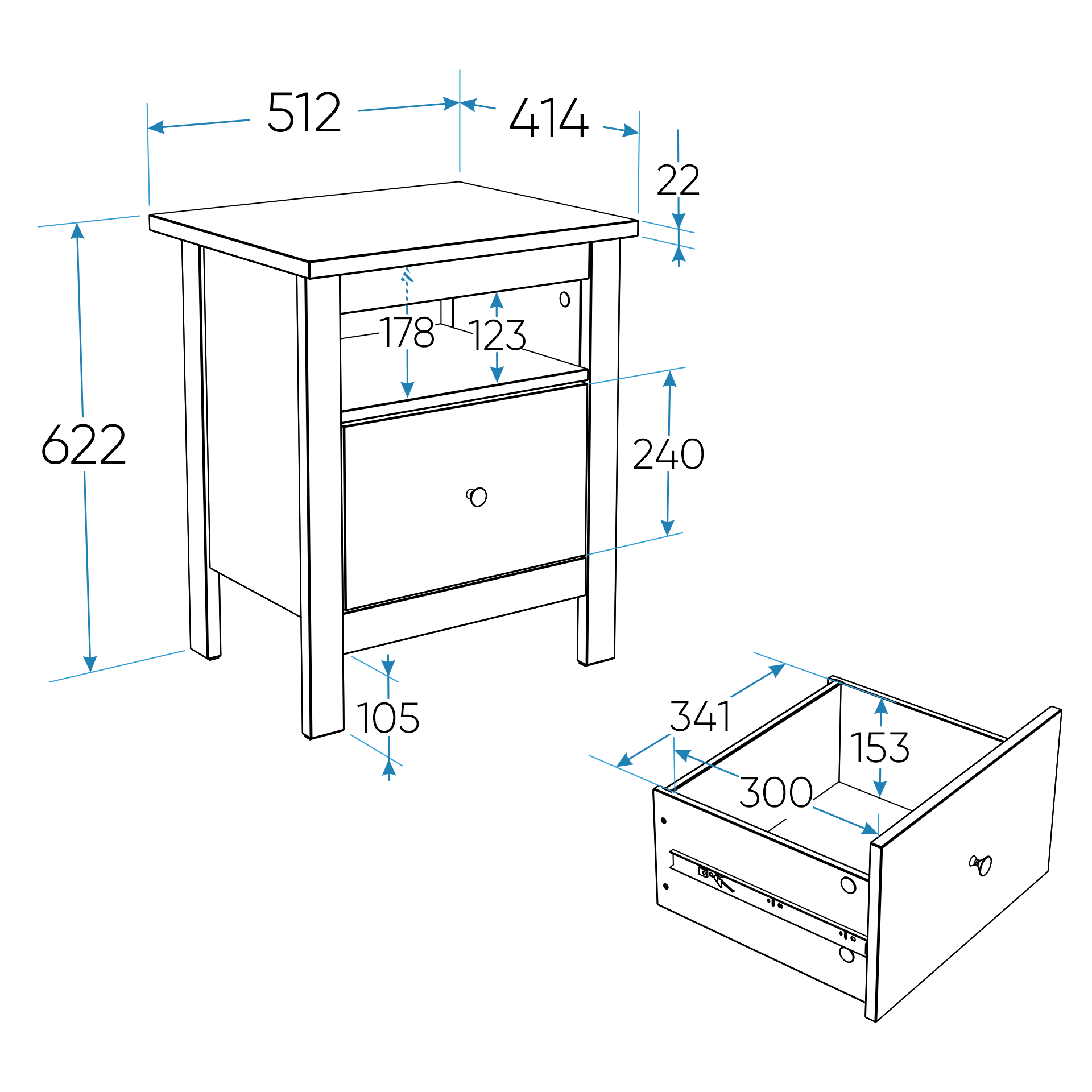 SAGA საძინებლის ტუმბო