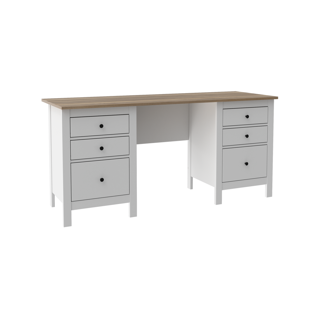 SAGA სამუშაო მაგიდა ორივე მხარეს უჯრით